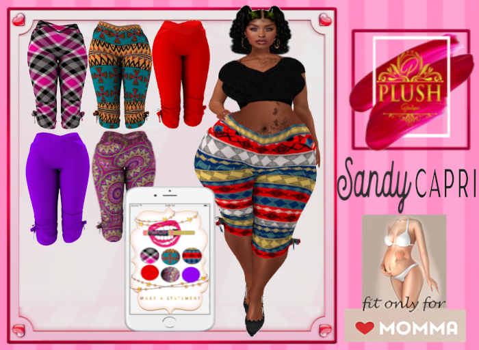 Second Life Marketplace .Pink Plush Boutique.Sandy CapriLove Momma + HUD